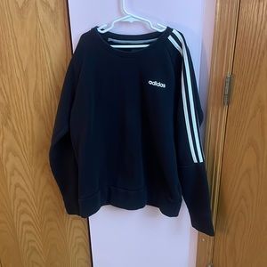 Stripped adidas crew neck sweatshirt!